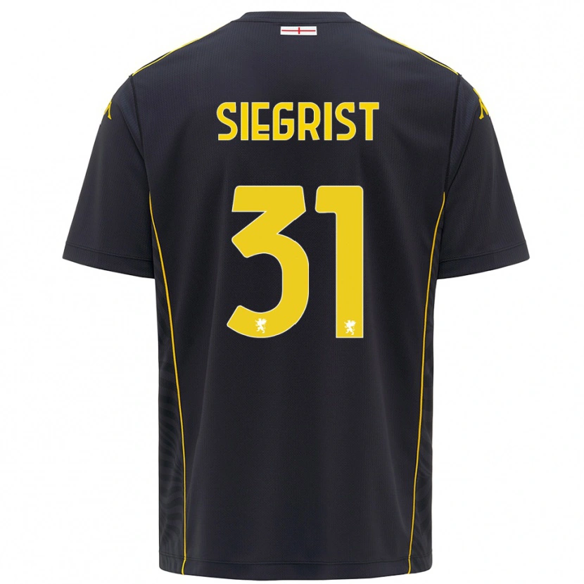Danxen Kinder Benjamin Siegrist #31 Trikot Schwarz Gelb Torwarttrikot 2025/26