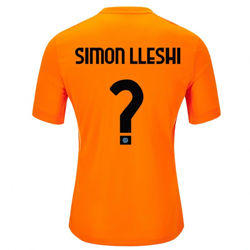 Danxen Kinder Simon Lleshi #0 Trikot Hellorange Schwarz Torwarttrikot 2025/26