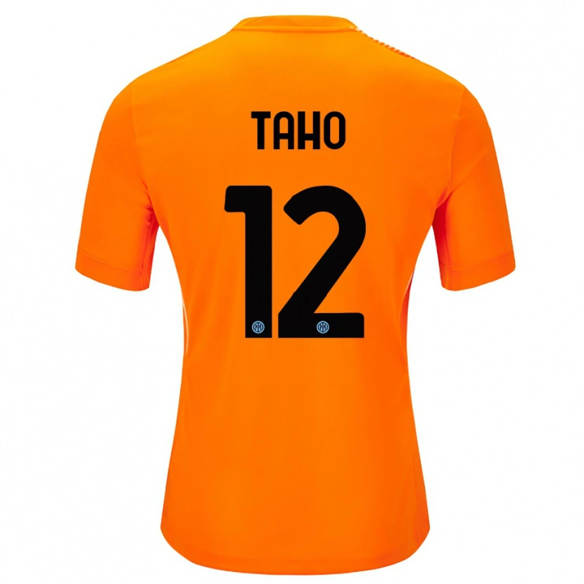 Danxen Kinder Alain Taho #12 Trikot Hellorange Schwarz Torwarttrikot 2025/26