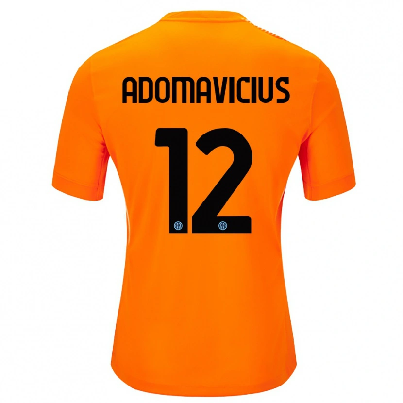 Danxen Kinder Henrikas Adomavicius #12 Trikot Hellorange Schwarz Torwarttrikot 2025/26