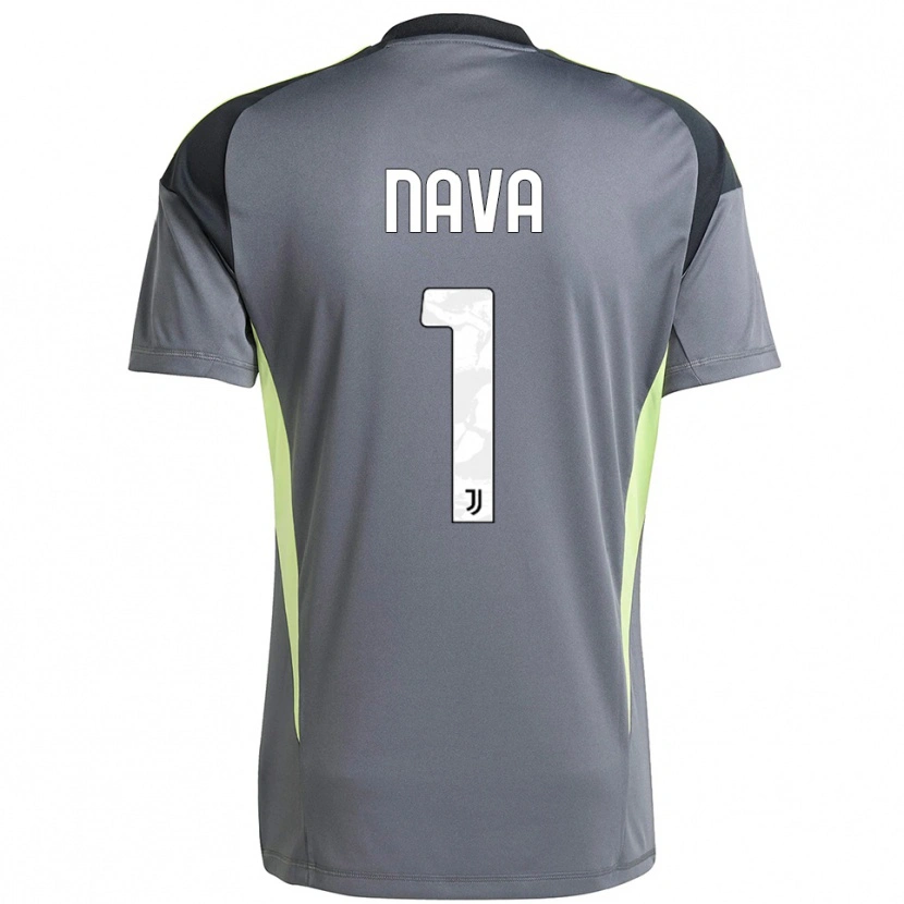Danxen Kinder Sebastiano Nava #1 Trikot Dunkelgrau Weiß Torwarttrikot 2025/26