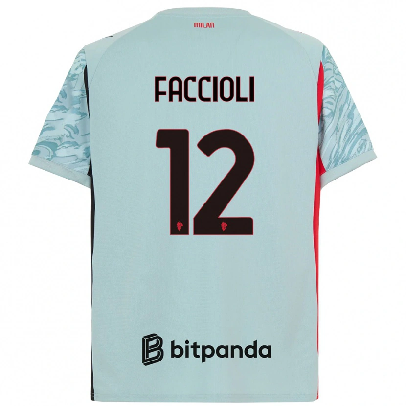 Danxen Kinder Pietro Faccioli #12 Trikot Hellblau Rot Torwarttrikot 2025/26