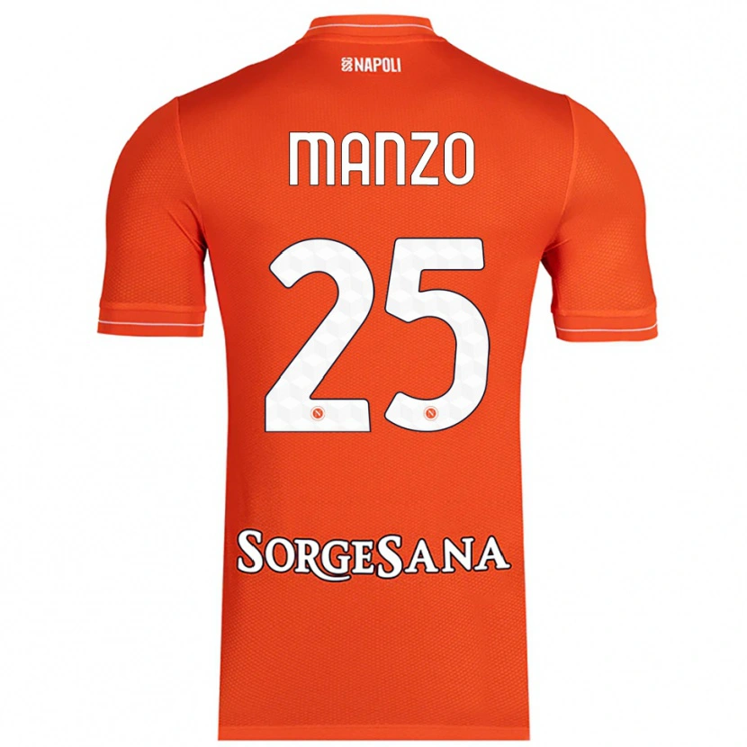 Danxen Kinder Alessia Manzo #25 Trikot Orange Rot Weiß Torwarttrikot 2025/26