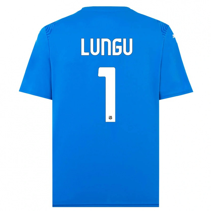 Danxen Kinder Luca Lungu #1 Trikot Blau Weiß Torwarttrikot 2025/26
