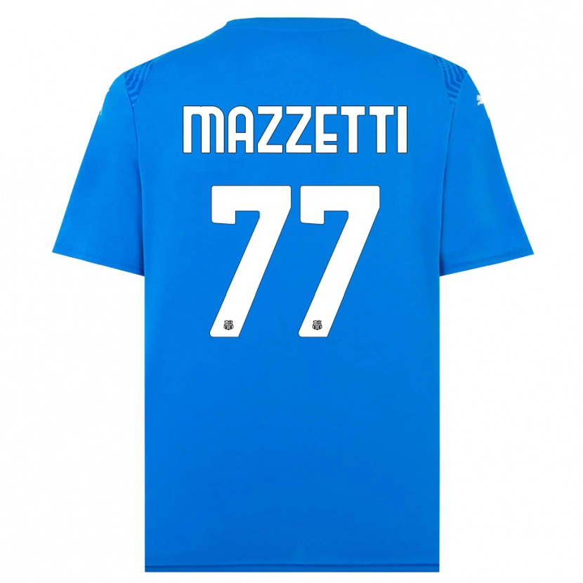 Danxen Kinder Riccardo Mazzetti #77 Trikot Blau Weiß Torwarttrikot 2025/26