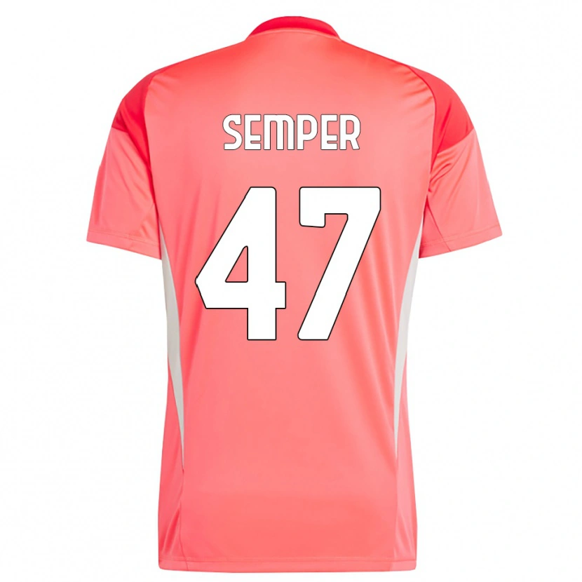 Danxen Kinder Adrian Semper #47 Trikot Rot Weiß Torwarttrikot 2025/26
