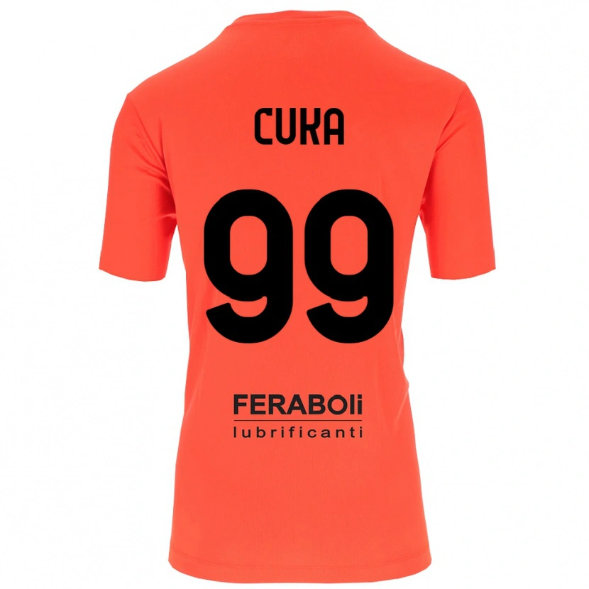 Danxen Kinder Samuel Cuka #99 Trikot Orange Rot Schwarz Torwarttrikot 2025/26