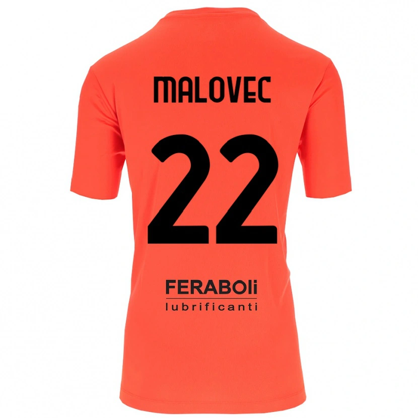 Danxen Kinder Adrian Malovec #22 Trikot Orange Rot Schwarz Torwarttrikot 2025/26