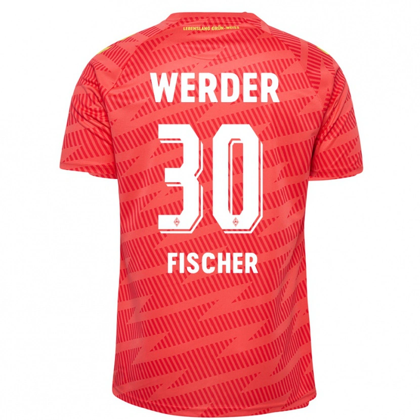 Danxen Kinder Vanessa Fischer #30 Trikot Rot Gelb Torwarttrikot 2025/26