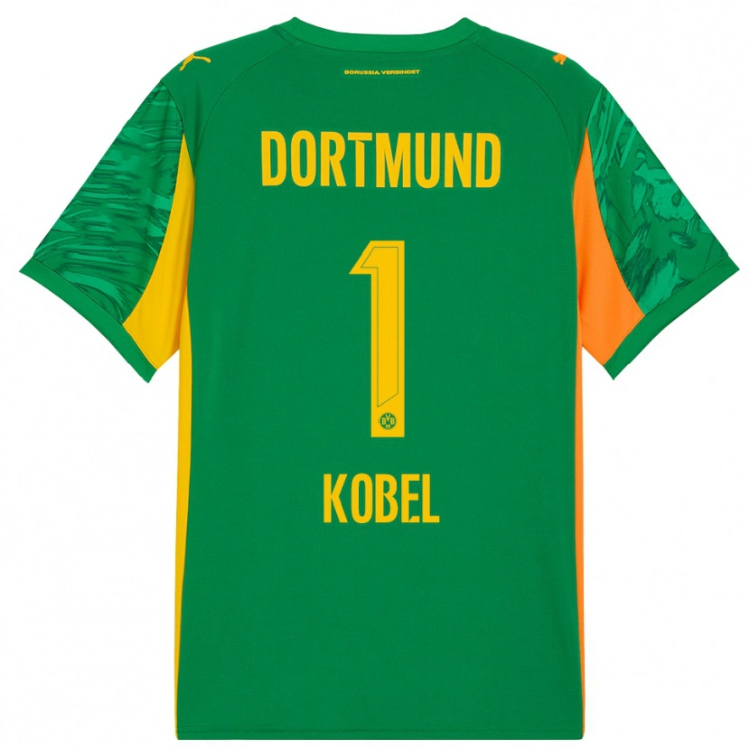 Danxen Kinder Gregor Kobel #1 Trikot Grün Orange Torwarttrikot 2025/26
