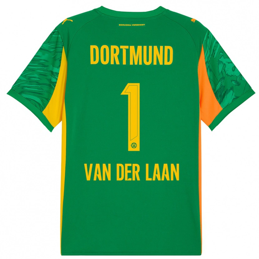 Danxen Kinder Laura Van Der Laan #1 Trikot Grün Orange Torwarttrikot 2025/26