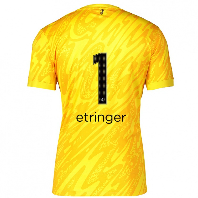 Danxen Kinder Elias Etringer #1 Trikot Gelb Schwarz Torwarttrikot 2025/26