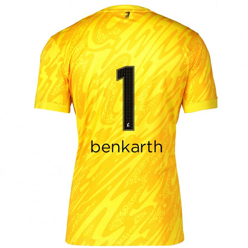Danxen Kinder Laura Benkarth #1 Trikot Gelb Schwarz Torwarttrikot 2025/26
