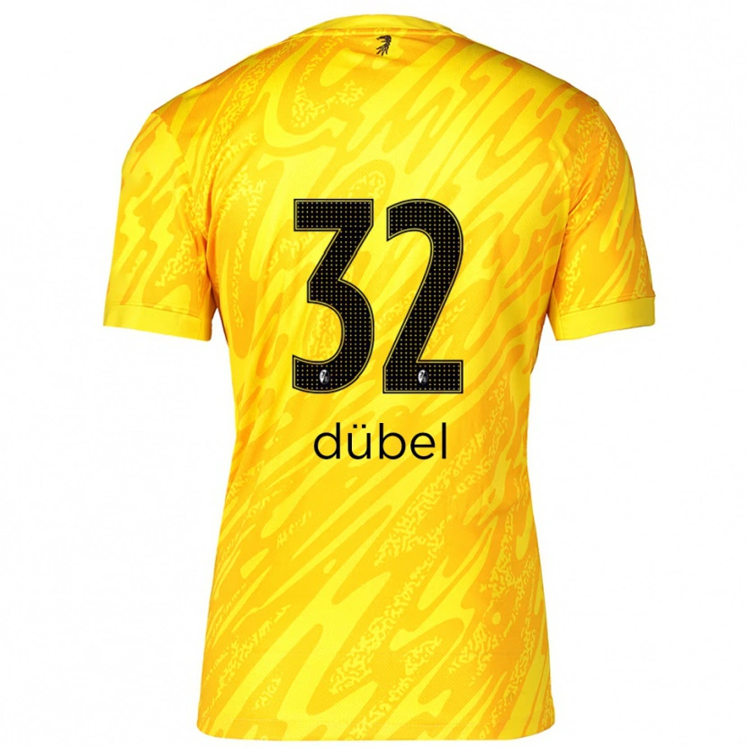 Danxen Kinder Sarah-Lisa Dübel #32 Trikot Gelb Schwarz Torwarttrikot 2025/26