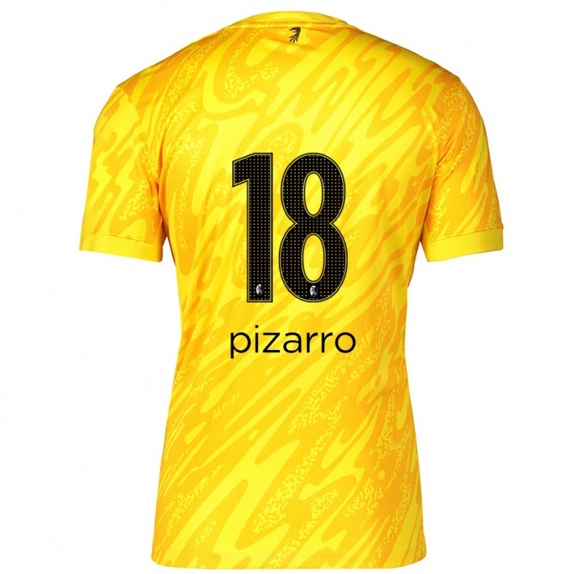 Danxen Kinder Théodore Pizarro #18 Trikot Gelb Schwarz Torwarttrikot 2025/26