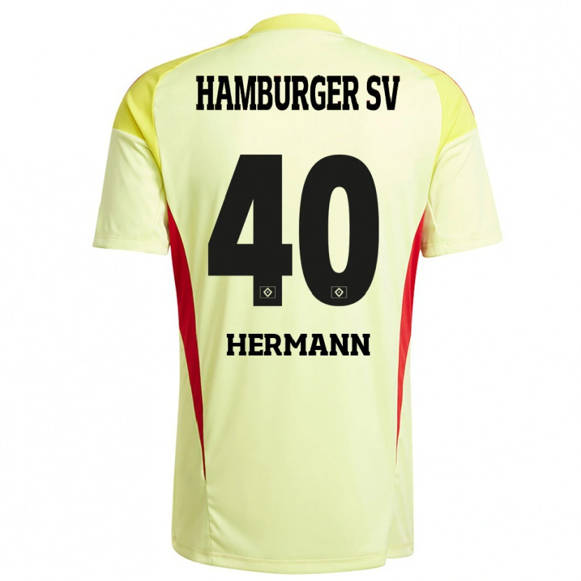 Danxen Kinder Hannes Hermann #40 Trikot Gelb Schwarz Rot Torwarttrikot 2025/26