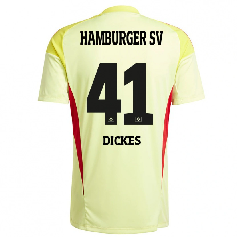 Danxen Kinder Fernando Dickes #41 Trikot Gelb Schwarz Rot Torwarttrikot 2025/26