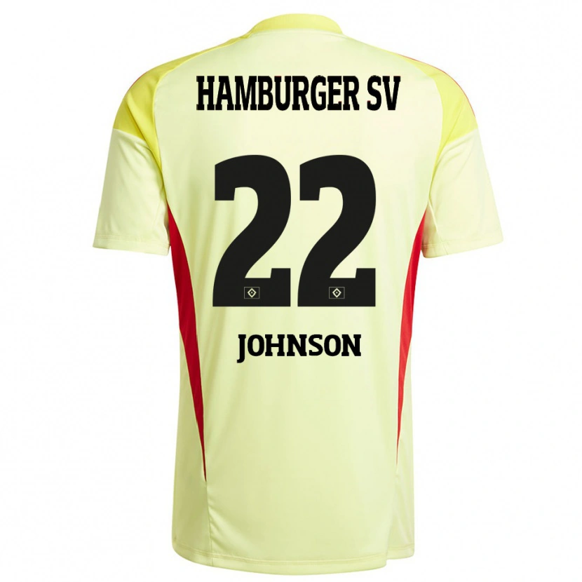 Danxen Kinder Emmanuel Johnson #22 Trikot Gelb Schwarz Rot Torwarttrikot 2025/26