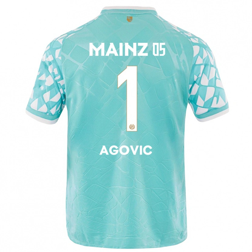 Danxen Kinder Daris Agovic #1 Trikot Türkis Weiß Torwarttrikot 2025/26