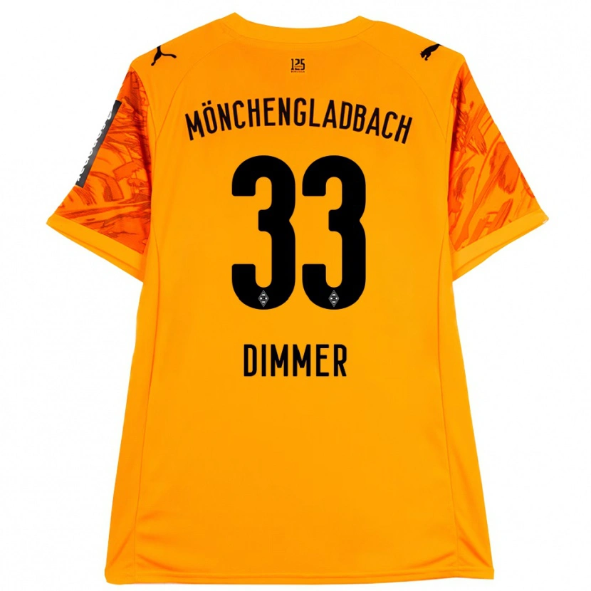 Danxen Kinder Florian Dimmer #33 Trikot Orange Gelb Schwarz Torwarttrikot 2025/26