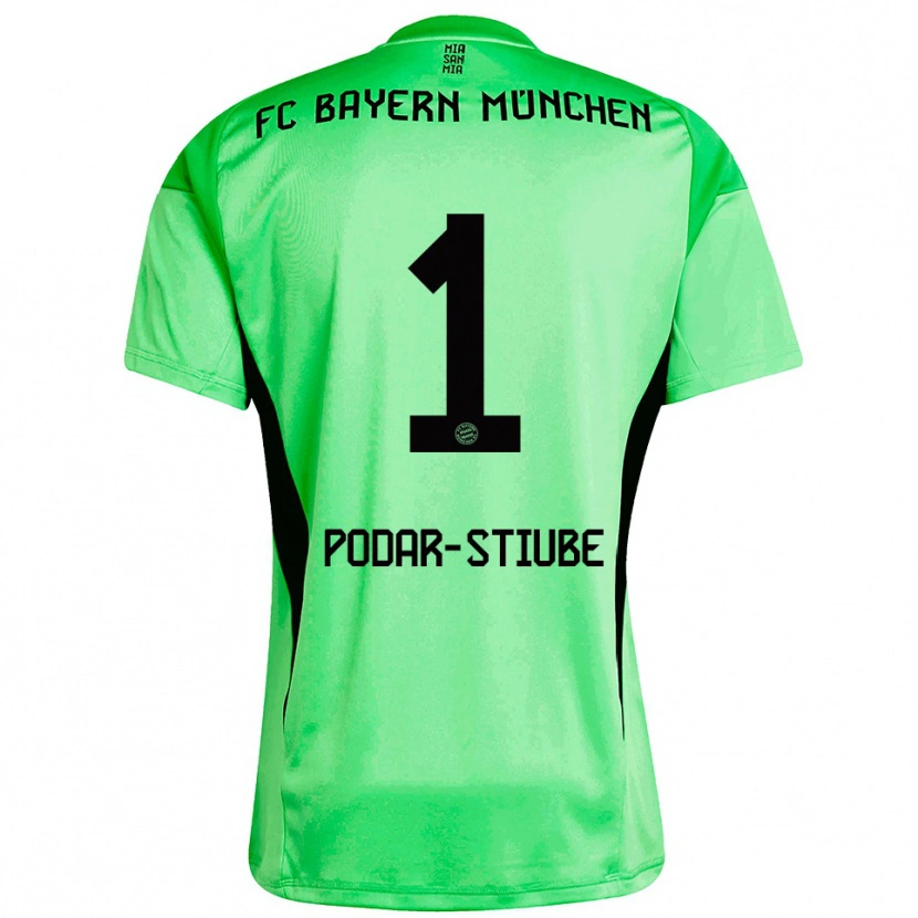 Danxen Kinder David Podar-Stiube #1 Trikot Mittel Frühlingsgrün Torwarttrikot 2025/26