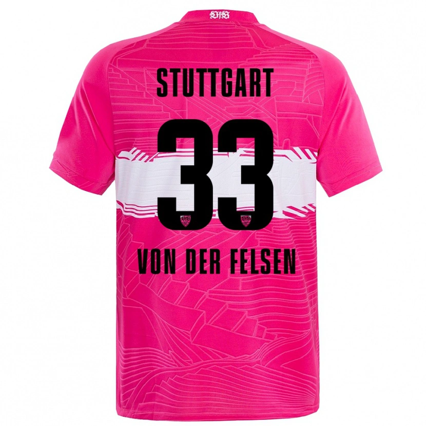 Danxen Kinder Jerik von der Felsen #33 Trikot Tiefrosa Schwarz Torwarttrikot 2025/26