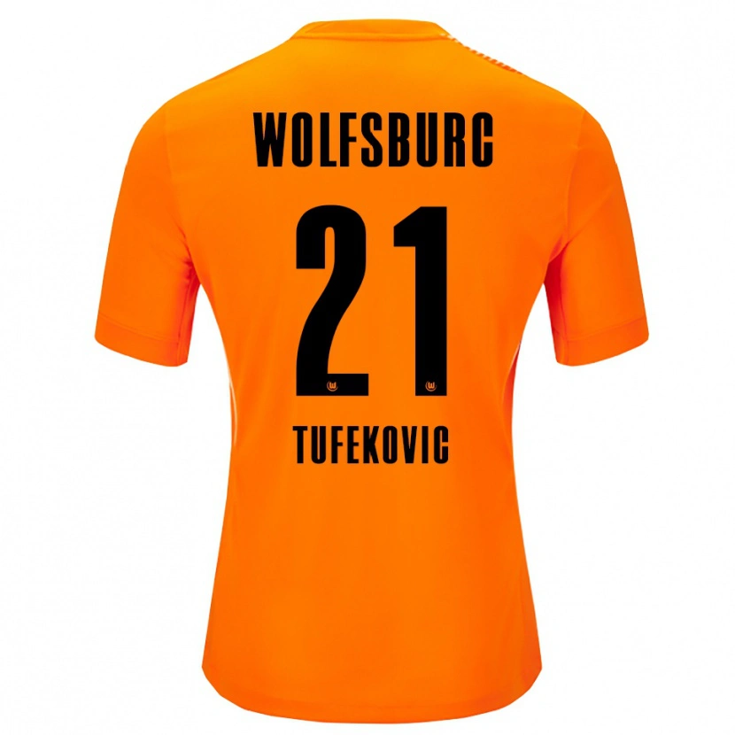 Danxen Kinder Martina Tufekovic #21 Trikot Rot Schwarz Torwarttrikot 2025/26