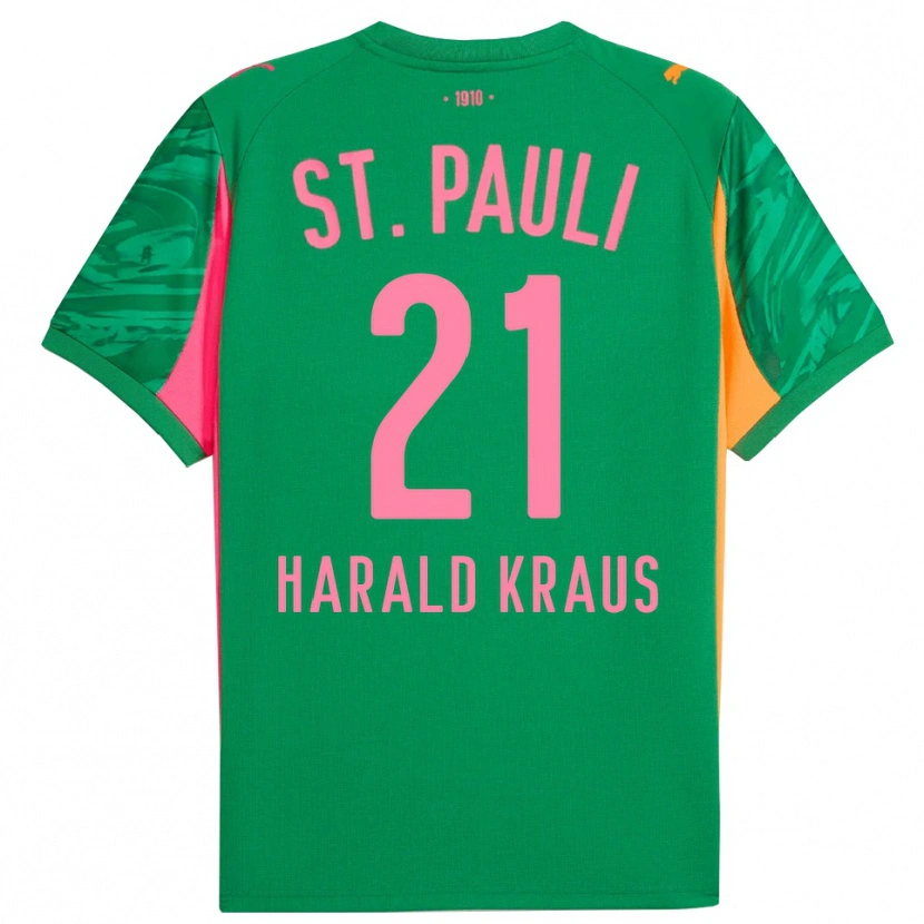 Danxen Kinder Stefan Harald Kraus #21 Trikot Grün Orange Pink Torwarttrikot 2025/26