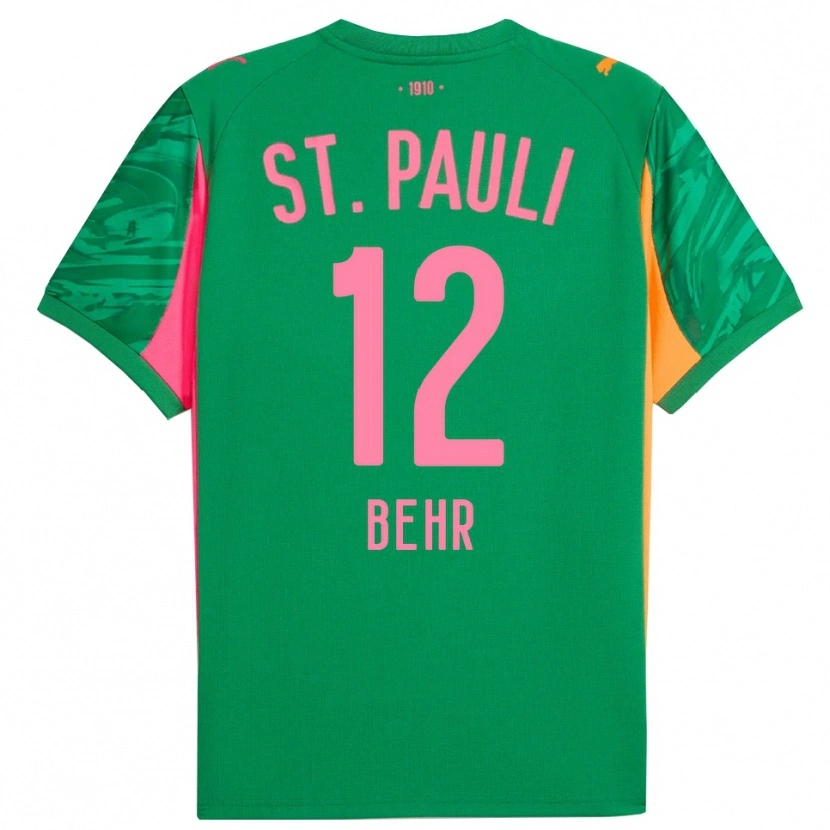 Danxen Kinder Juri Behr #12 Trikot Grün Orange Pink Torwarttrikot 2025/26