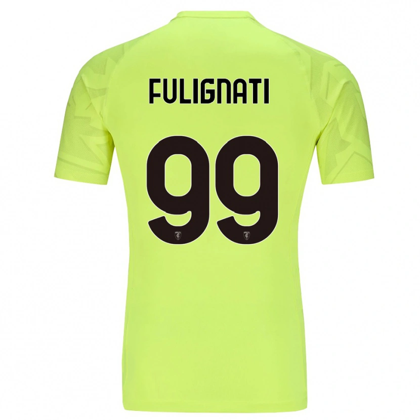 Danxen Kinder Andrea Fulignati #99 Trikot Fluoreszierendes Grün Torwarttrikot 2025/26