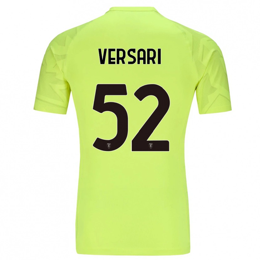 Danxen Kinder Francesco Versari #52 Trikot Fluoreszierendes Grün Torwarttrikot 2025/26