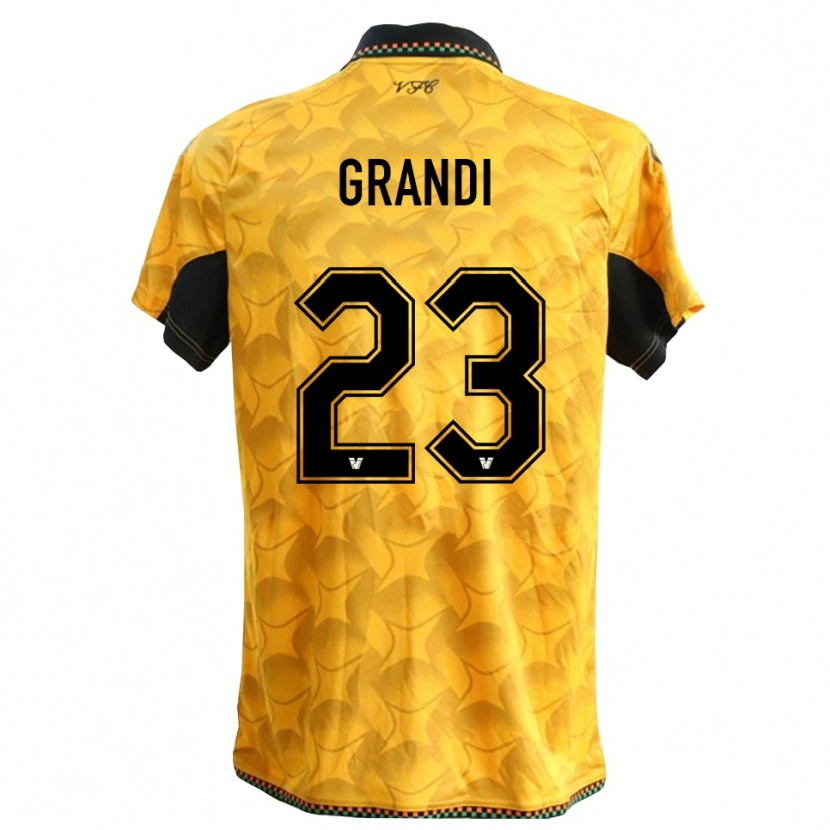 Danxen Kinder Matteo Grandi #23 Trikot Gelb Schwarz Torwarttrikot 2025/26