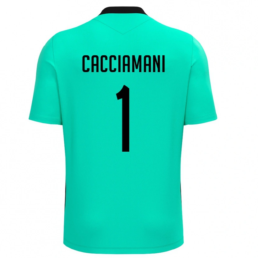 Danxen Kinder Niccolò Cacciamani #1 Trikot Türkis Schwarz Torwarttrikot 2025/26