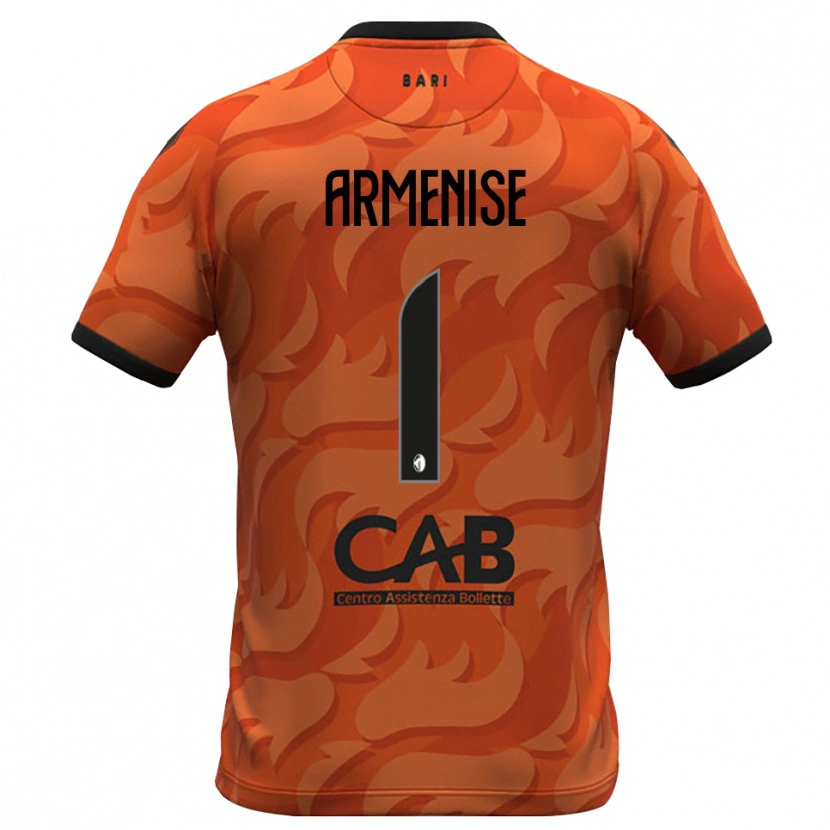 Danxen Kinder Gaetano Armenise #1 Trikot Dunkles Orange Schwarz Torwarttrikot 2025/26