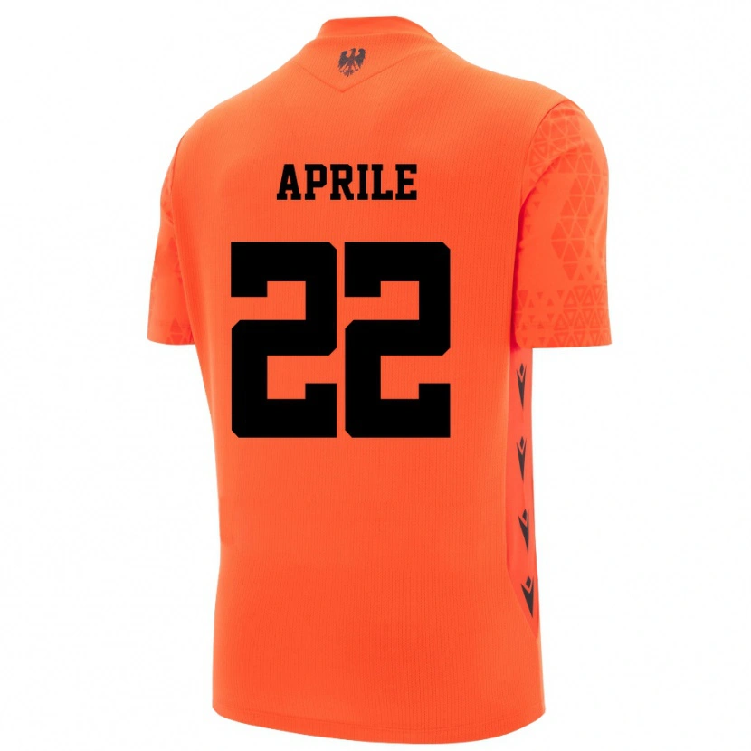 Danxen Kinder Roberta Aprile #22 Trikot Dunkles Orange Schwarz Torwarttrikot 2025/26