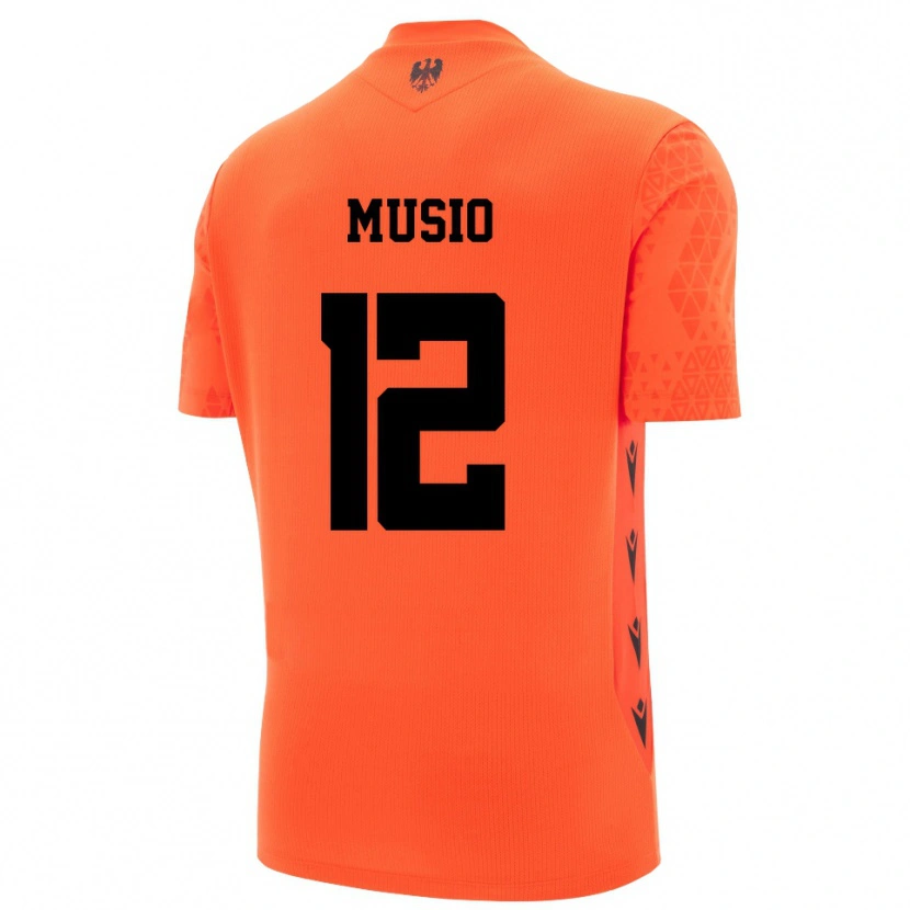 Danxen Kinder Luca Musio #12 Trikot Dunkles Orange Schwarz Torwarttrikot 2025/26