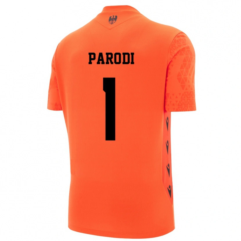 Danxen Kinder Alessio Parodi #1 Trikot Dunkles Orange Schwarz Torwarttrikot 2025/26