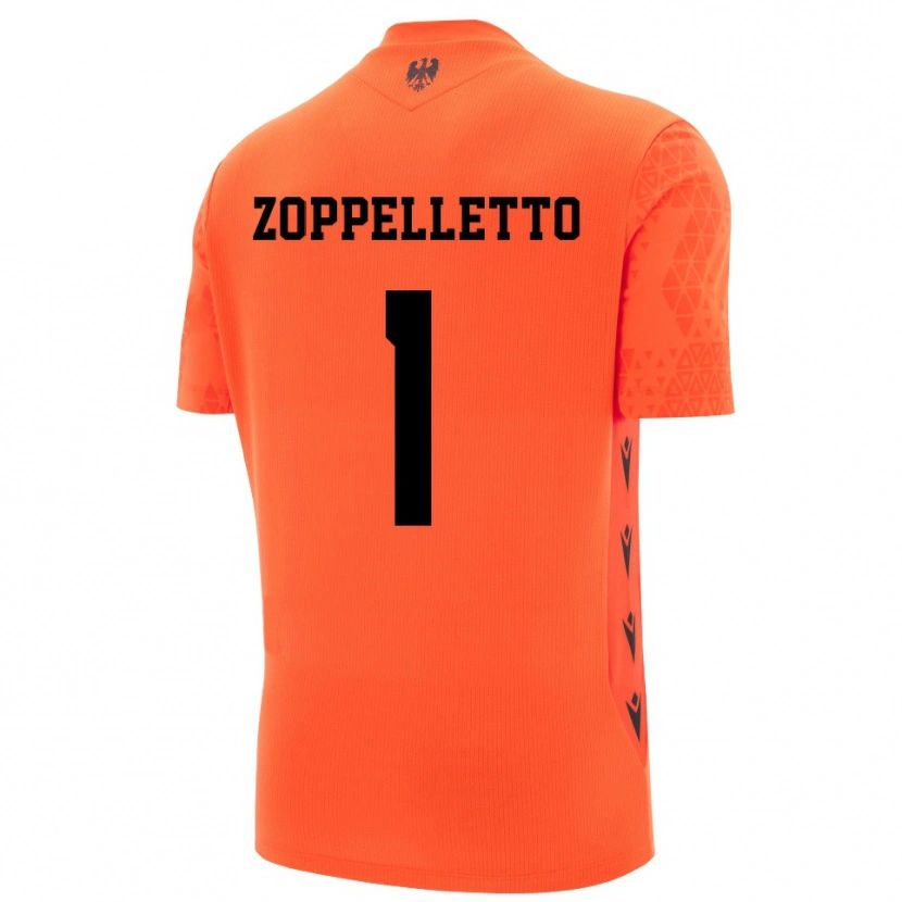 Danxen Kinder David Zoppelletto #1 Trikot Dunkles Orange Schwarz Torwarttrikot 2025/26