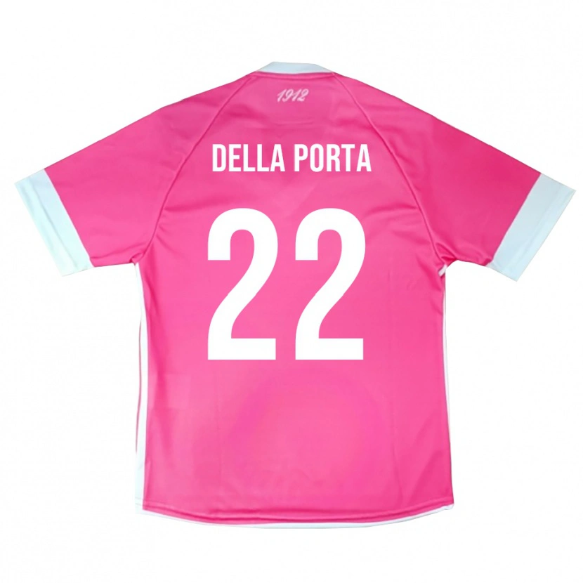 Danxen Kinder Simone Della Porta #22 Trikot Heißes Pink Weiß Torwarttrikot 2025/26