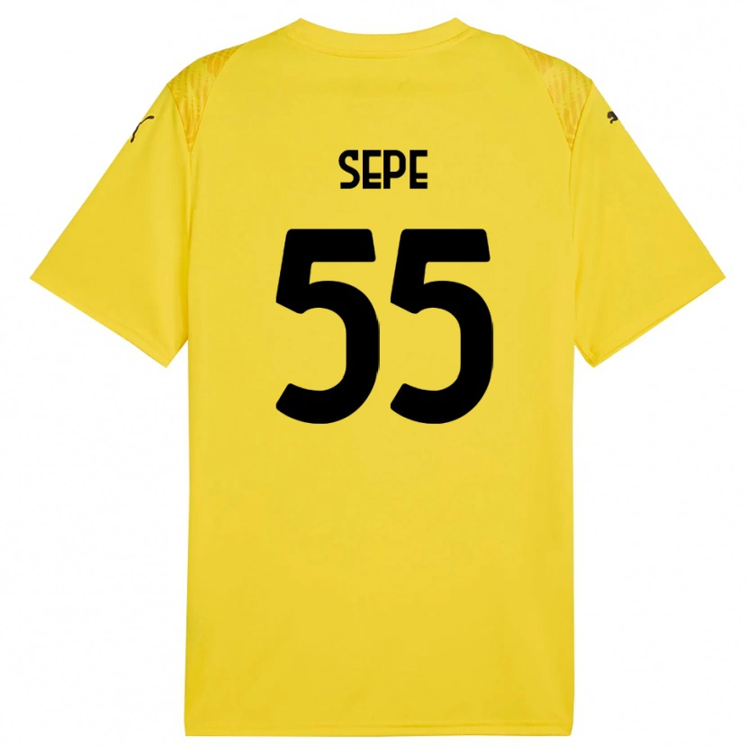 Danxen Kinder Luigi Sepe #55 Trikot Gelb Schwarz Torwarttrikot 2025/26
