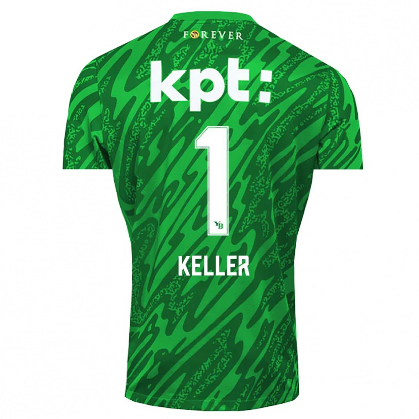 Danxen Kinder Marvin Keller #1 Trikot Grün Weiß Torwarttrikot 2025/26