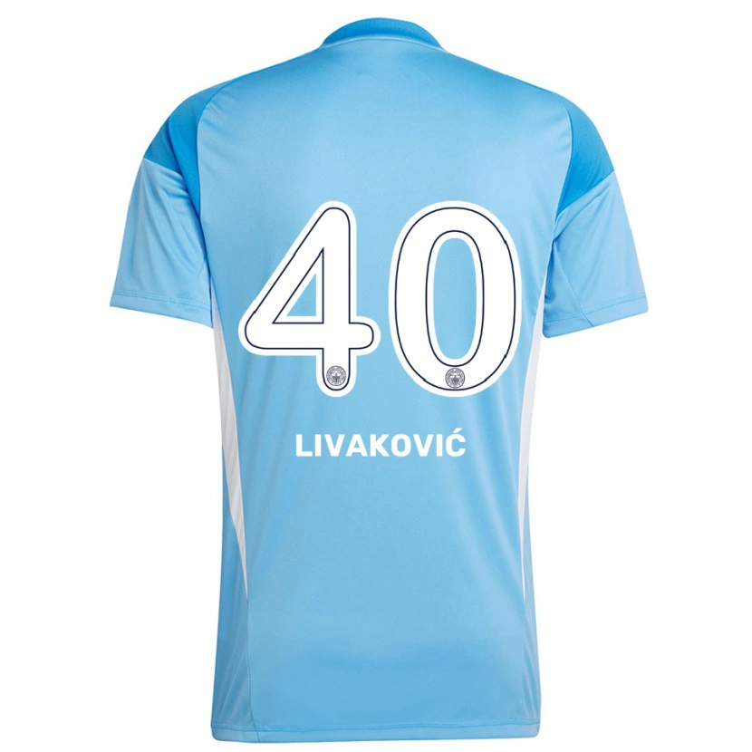 Danxen Kinder Dominik Livakovic #40 Trikot Königsblau Weiß Torwarttrikot 2025/26