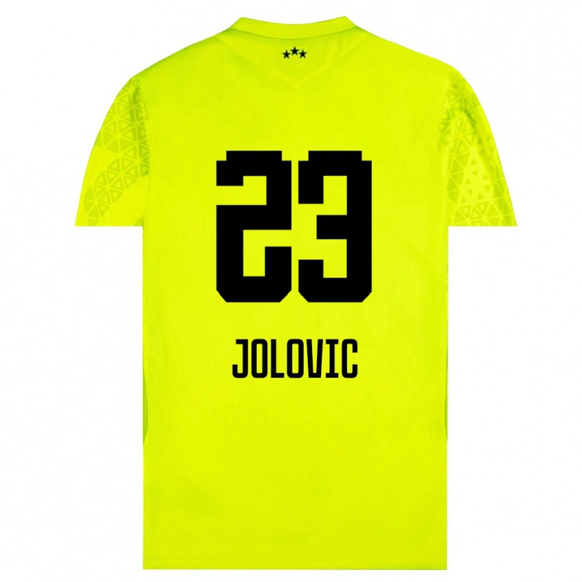 Danxen Kinder Bogdan Jolovic #23 Trikot Gelb Grün Schwarz Torwarttrikot 2025/26