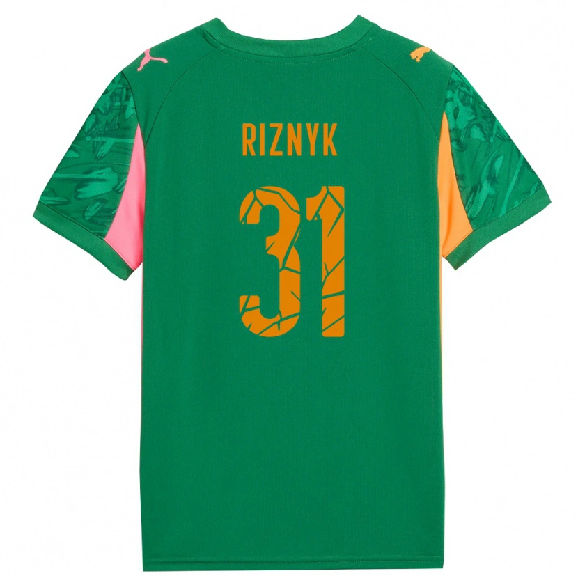 Danxen Kinder Dmytro Riznyk #31 Trikot Grün Orange Pink Torwarttrikot 2025/26