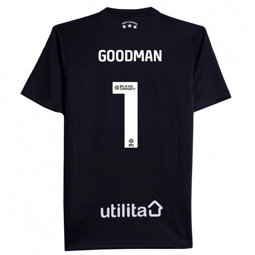 Danxen Kinder Owen Goodman #1 Trikot Schwarz Weiß Torwarttrikot 2025/26