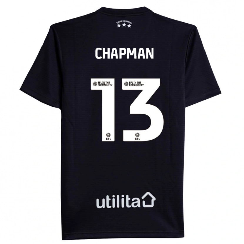 Danxen Kinder Jacob Chapman #13 Trikot Schwarz Weiß Torwarttrikot 2025/26