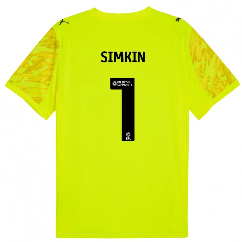 Danxen Kinder Tommy Simkin #1 Trikot Leuchtendes Grün Torwarttrikot 2025/26