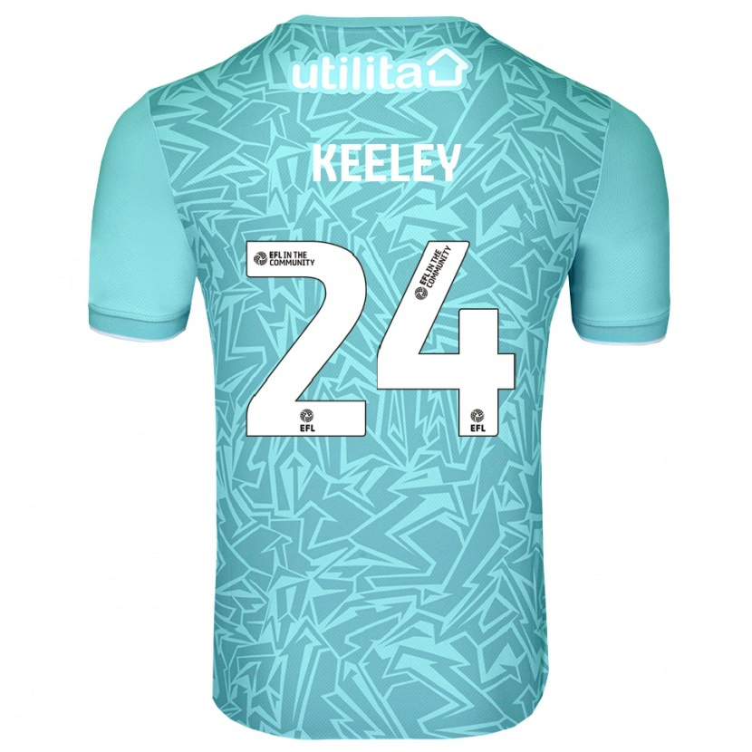 Danxen Kinder Josh Keeley #24 Trikot Hellblau Torwarttrikot 2025/26