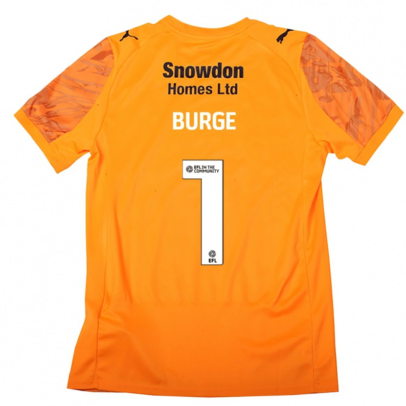 Danxen Kinder Lee Burge #1 Trikot Orange Schwarz Torwarttrikot 2025/26