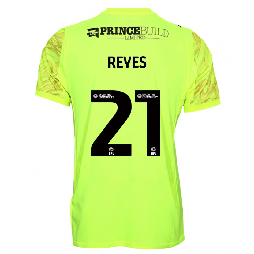 Danxen Kinder Vicente Reyes #21 Trikot Leuchtendes Grün Schwarz Torwarttrikot 2025/26
